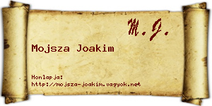 Mojsza Joakim névjegykártya